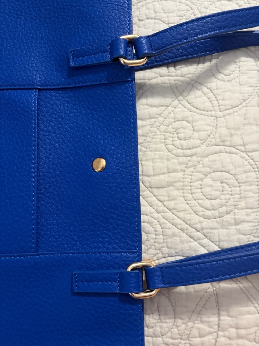 Montana West Vibrant Blue Tote Bag with Detachable Zippered Pouch - Picture 10 of 14